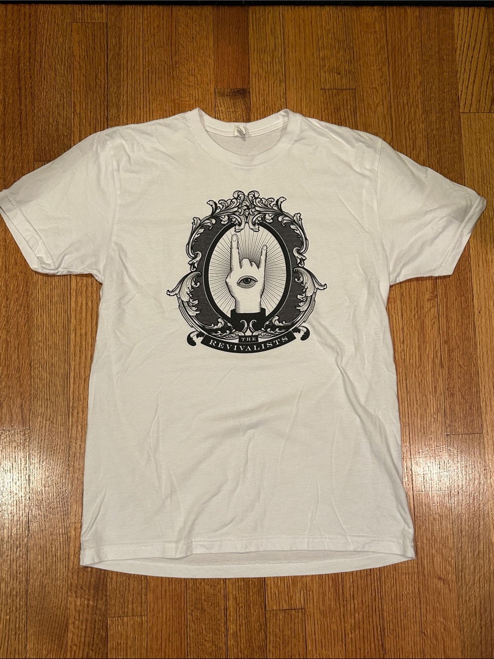 The Revivalists White Graphic Logo T-Shirt Size Medium